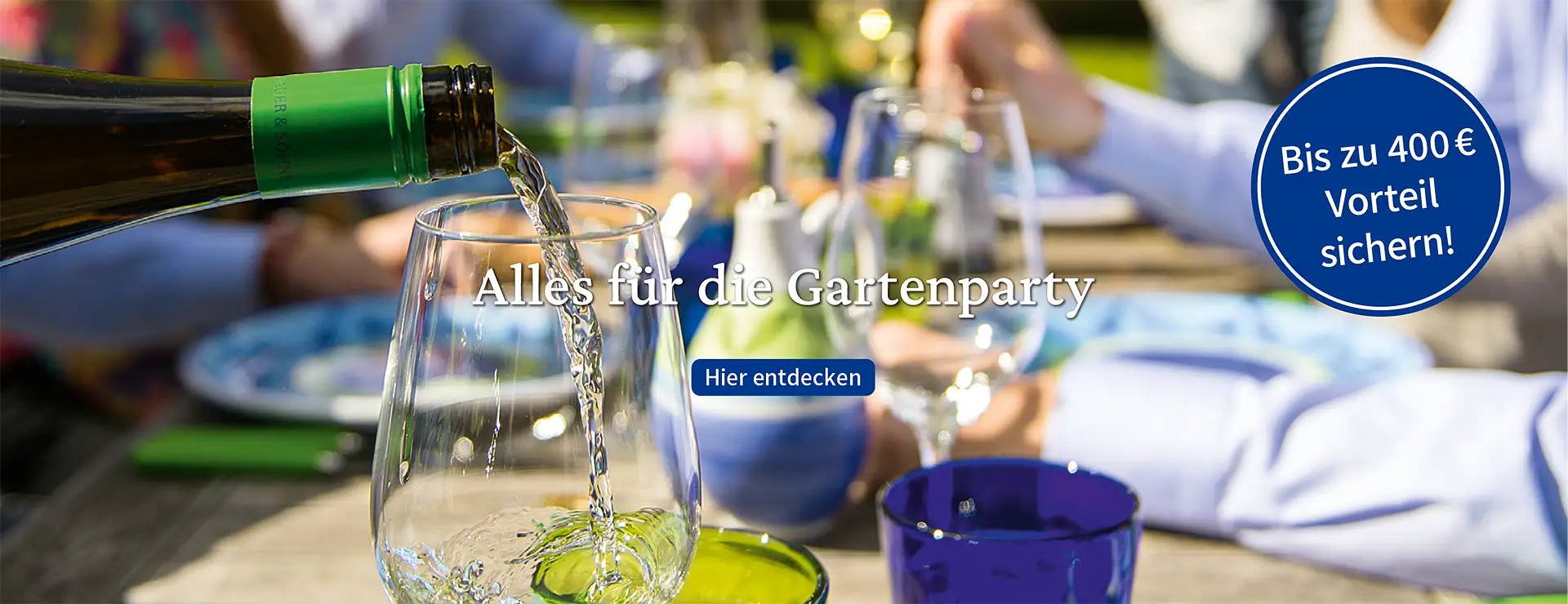Hier entdecken Alles fuer die Gartenparty